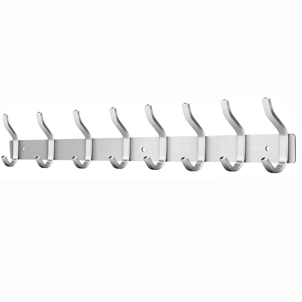 MEIJO Coat Hooks Wall Mounted, Coat Rack Wall Mounted Stainless Steel with 8 Hooks Heavy Duty Coat Hooks for Door, Bedroom, Bathroom, Kitchen