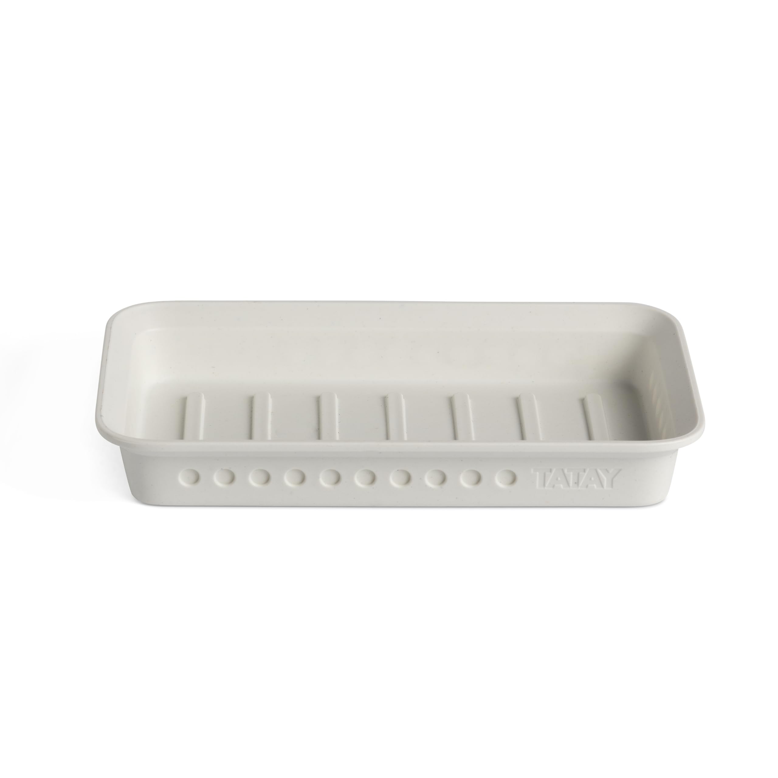 TATAY Bohol Bathroom Soap Dish, 100% Recycled Plastic, 14 x 8.5 x 2 cm