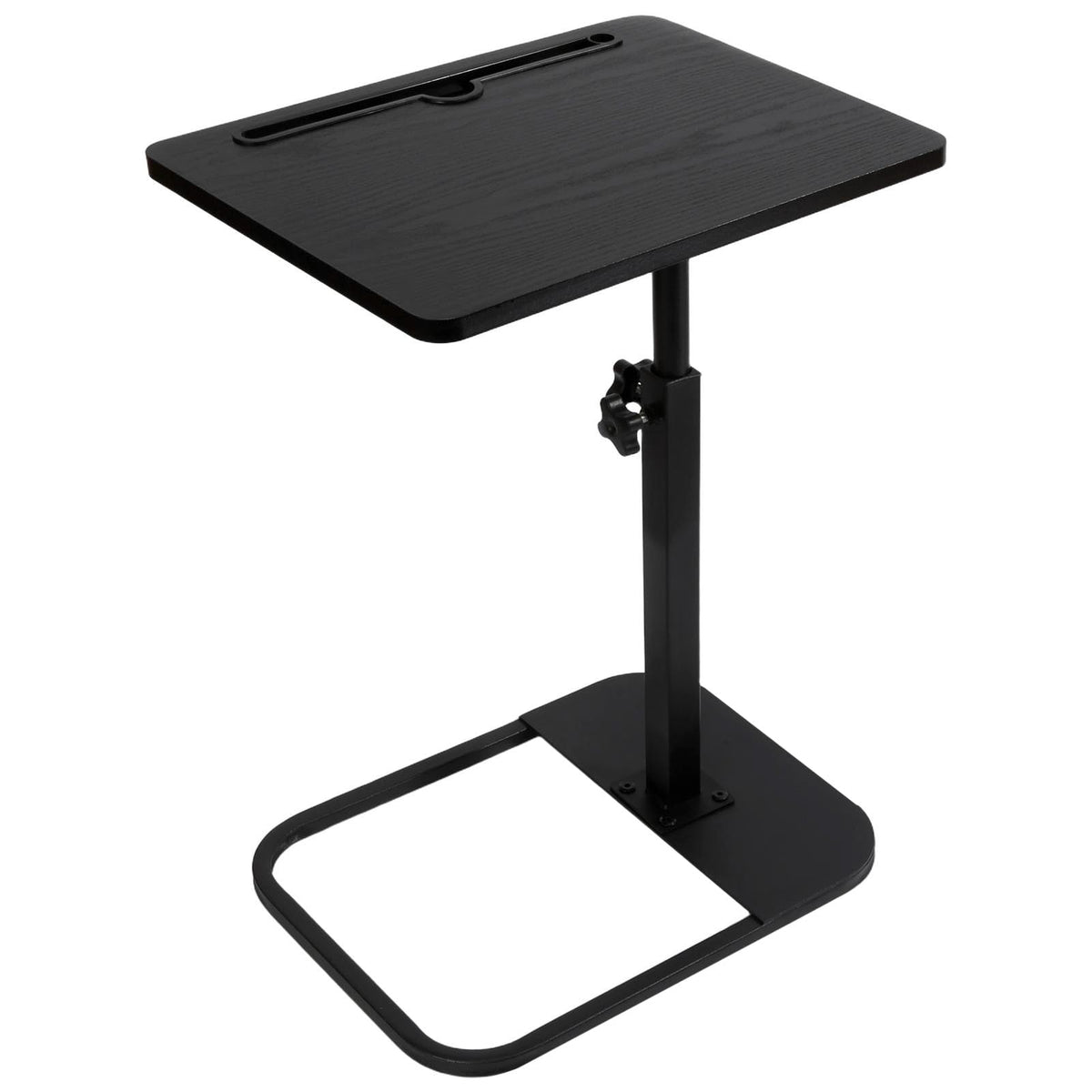 Kiss Me TV Tray Table, Small Adjustable Height C Shaped Sofa Side Table