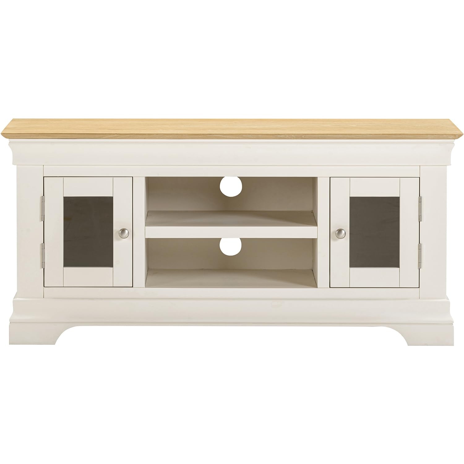 Seconique Bordeaux Small Tv Stand in Ivory/Oak