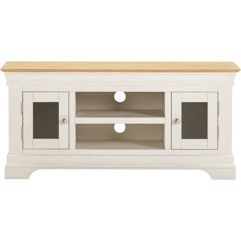 Seconique Bordeaux Small Tv Stand in Ivory/Oak