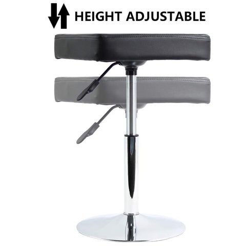 FURWOO PU Leather Square Cutting Stool Height Adjustable Swivel Workshop Barber Shop Beauty Spa Drafting Tattoo Work Stool Short Task Chair