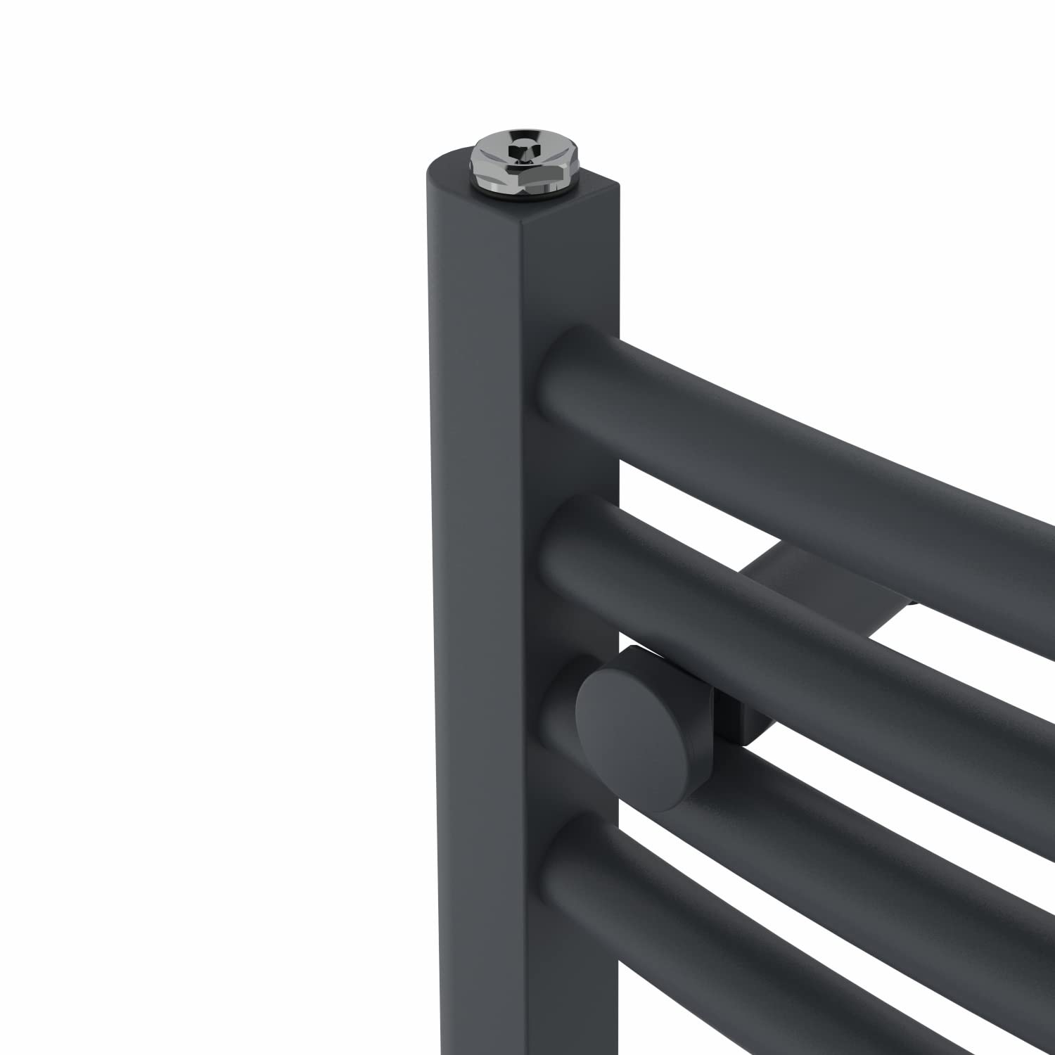 NRG Anthracite Heated Towel Rail Curved Designer Radiator - 1600×300mm