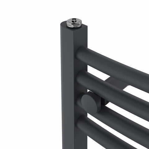 NRG Anthracite Heated Towel Rail Curved Designer Radiator - 1600×500mm
