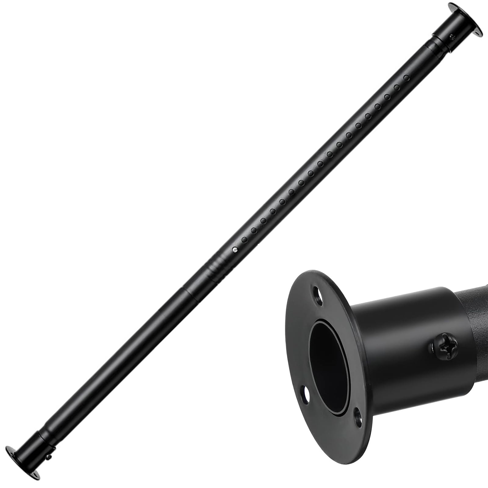 43-213 cm Adjustable Clothes Rack Matt Black
