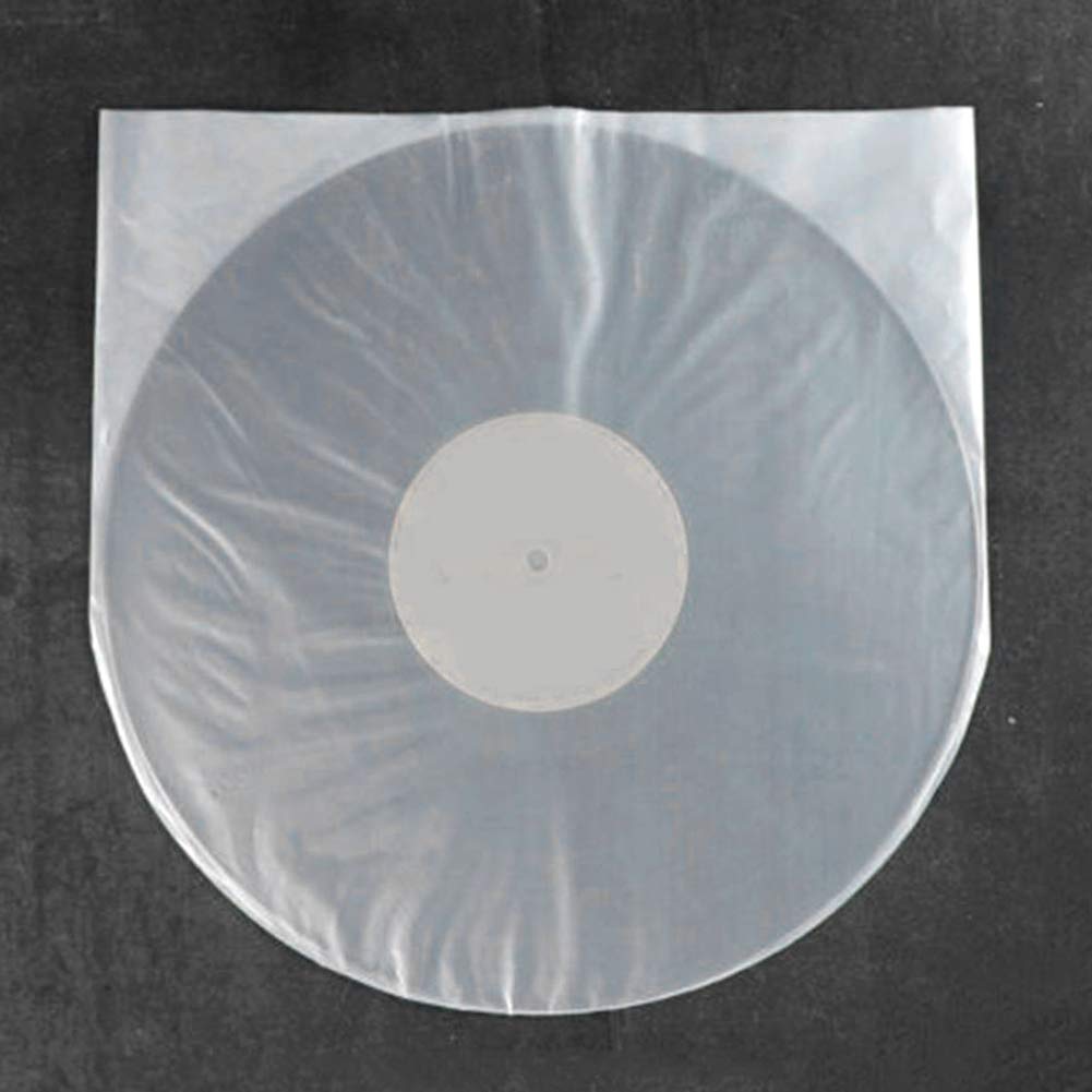 100Pcs Inner Record Sleeves, 7x 7 Inch Anti Static Plastic Clear Record Inner Sleeves, Record Album Covers Protective Sleeve