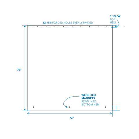 iDesign Shower Curtain with Magnetic Hem, Long Shower Curtain Made of Mould PEVA, Stylish and Water Repellent Shower Liner for Bathroom, Frost White