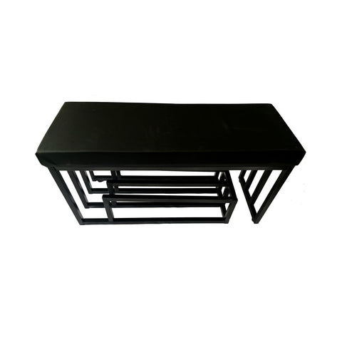 nonotse shoe bench with seating area,shoe rack bench, shoe rack with seating area metal black,shoe rack hallway bench with storage space for living