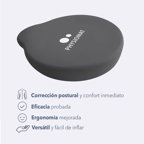 PHYSIOMAT Galette - Seat cushion - Back correction cushion - Improves posture with comfort and effectiveness - 36x37x6cm