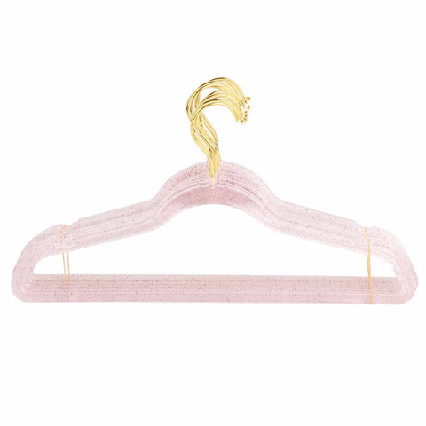 10Pcs Transparent Glitter Hangers Crystal Seamless Clothes Racks