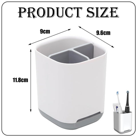 Toothbrush Holder Set, Freestanding Bathroom Tooth Brush Holder for Bathroom, Ceramic Toothbrush Holder for Electric & Manual Toothbrushes