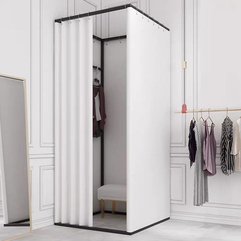 Changing Room for Clothing Store, Mobile Fitting room with shading curtain, Foldable Temporary Privacy Protection dressing Room for Mall, Office