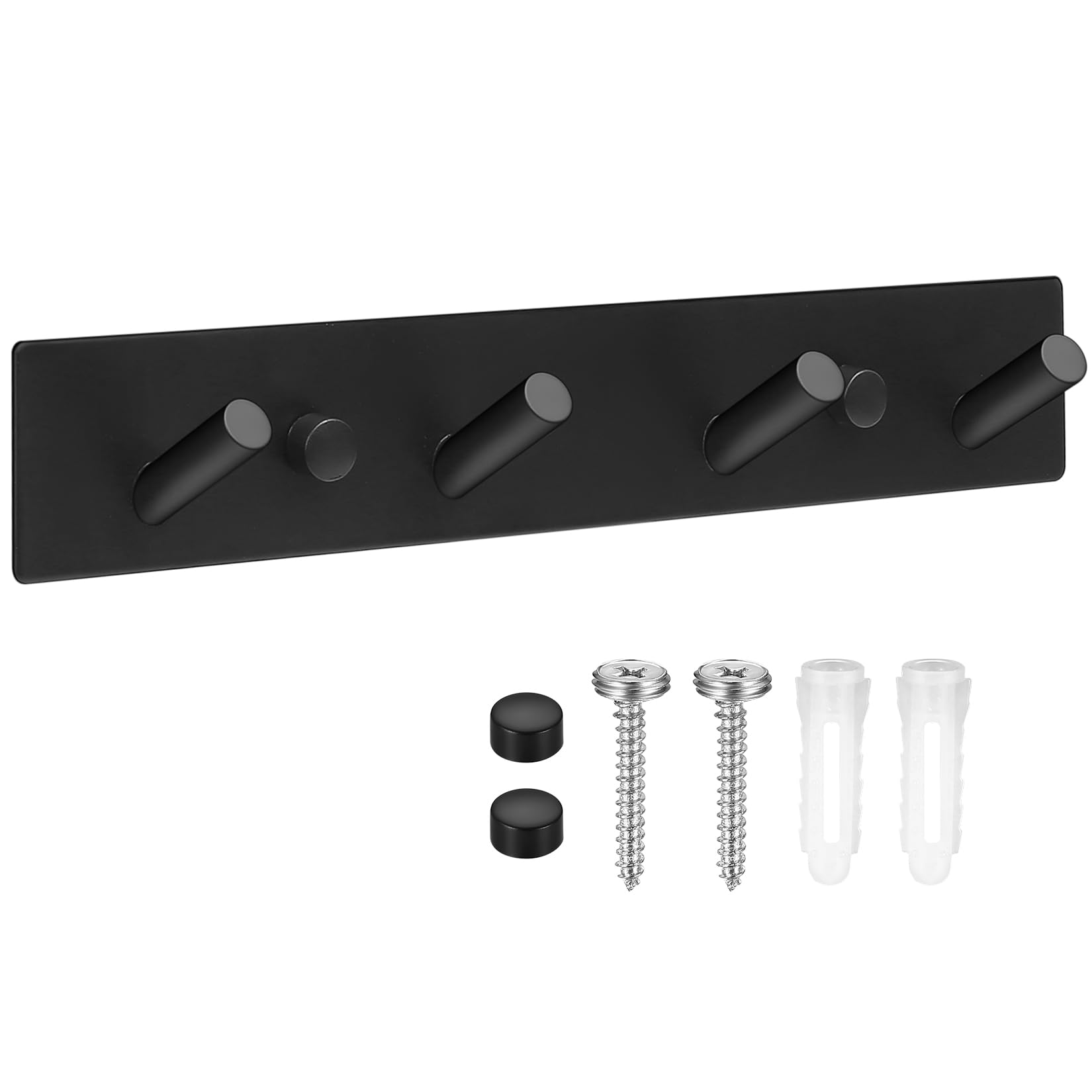 SZZHIYONG Coat Hooks Wall Mounted, Black Coat Hangers Coat Rack Wall Mounted, Heavy-Duty Stainless Steel Coat Hooks for Wall