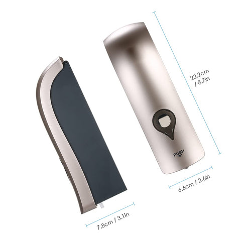 Decdeal Soap Dispenser Wall Mounted, 300ml Manual Shower Gel Dispenser Shampoo Sanitizer Dispenser Holder for Hotel, Office, Home