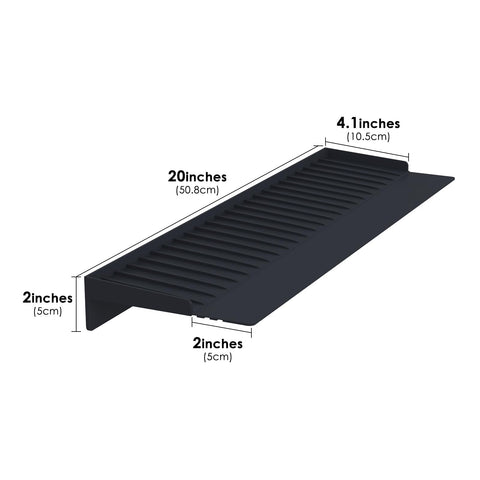 Adorila Silicone Edge Protector Splash Guards, 6" x 20" Bathtub & Kitchen Sink Edge Guard (Black)
