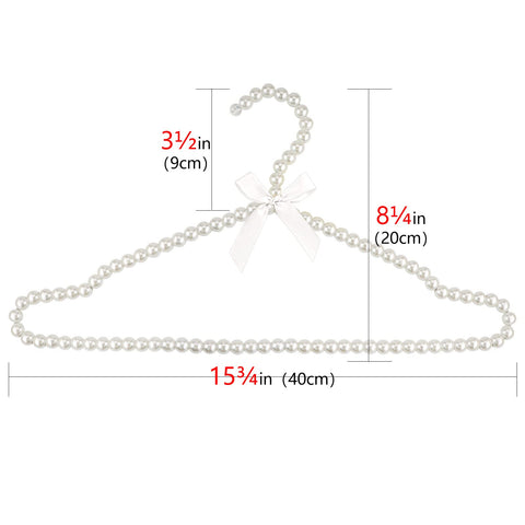 Adorila Pearl Hangers 40cm for Wedding Dress Bridal Gown, 5-Pack