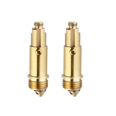 Juliyeh 2 Pcs Basin Pop Up Click Clack Brass Plug Bolt, Sink Basin Bath Pop Up Click Clack Slotted Plug Bolt Assembly Internal Spring Brass Plug Bolt
