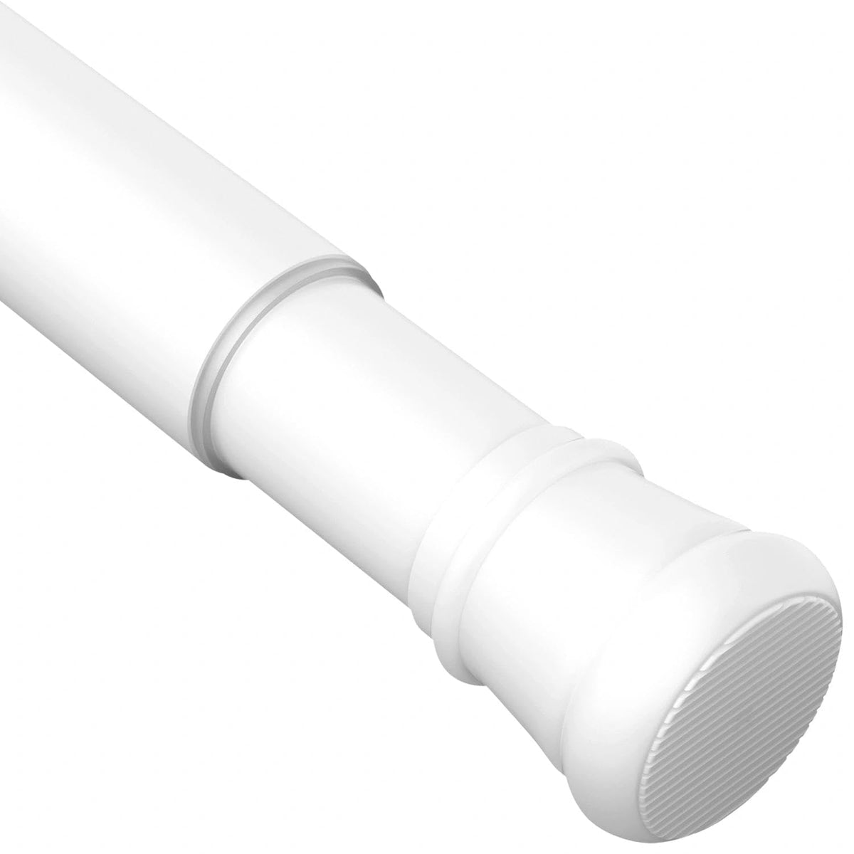 Tension Rod For Curtains No Drill Curtain Pole Extendable Curtain Poles Tension Rod For Windows,Shower White 67-90CM