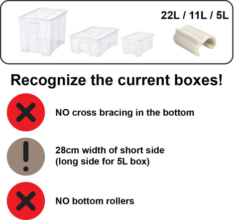 Sealing Clips for IKEA Samla Box Boxes Rounded Compatible with Ikea Samla Clips ... (Pack of 12, 5L/11L/22L)