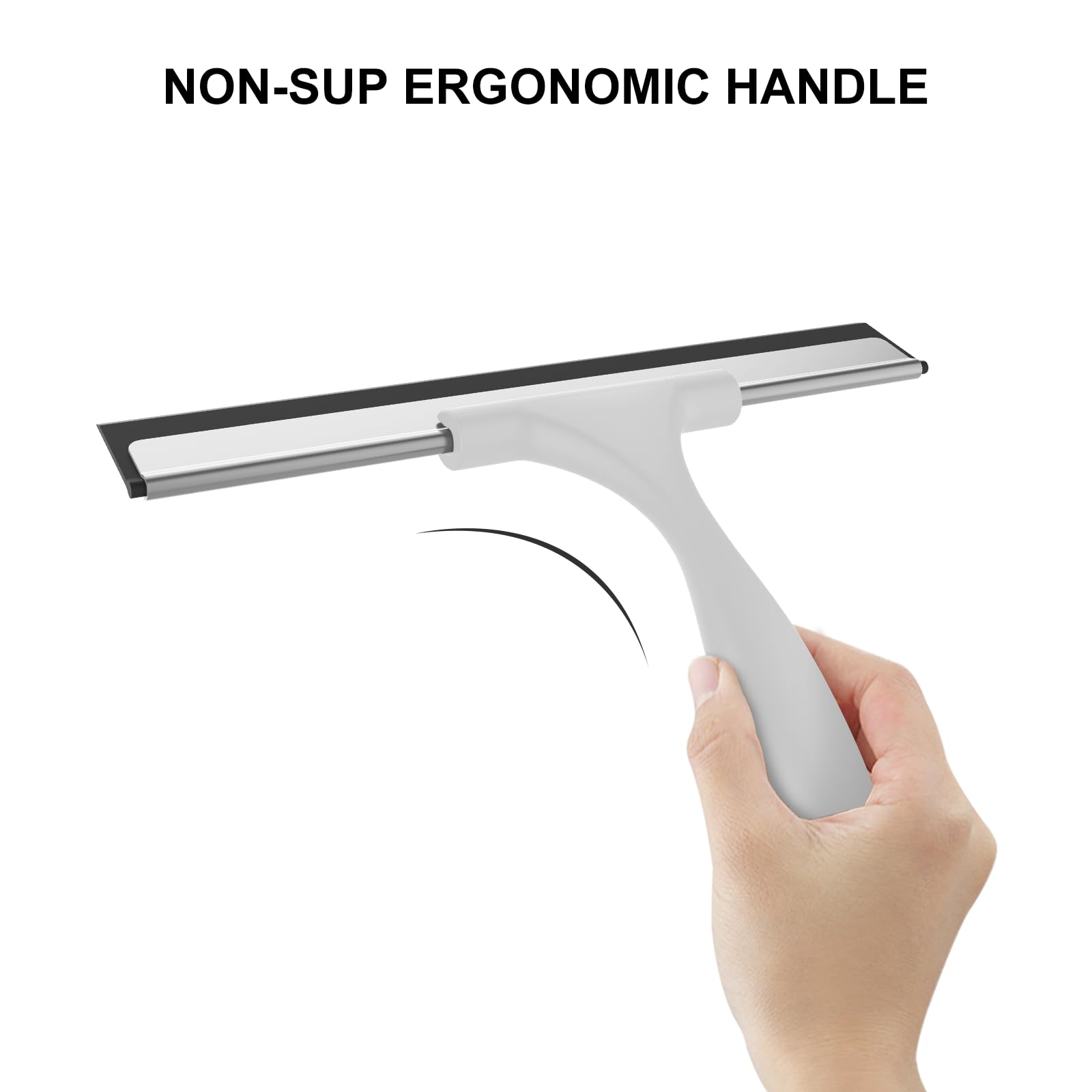 SetSail Shower Squeegee for Glass Doors, 25cm, Grey