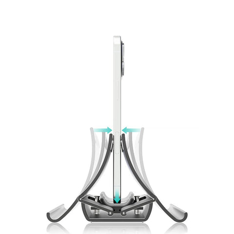 VOANZO Vertical Laptop Stand Gravity Notebook Holder Desktop Space Saving Laptop Stand Dock for All Laptop Models （up to 17.3"）