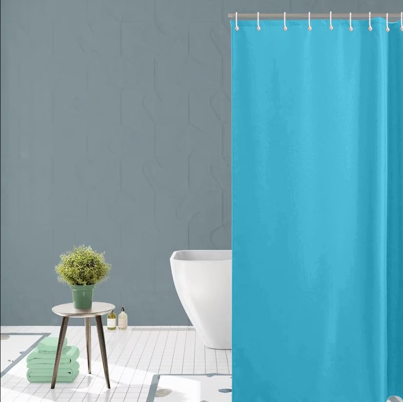 ProBytes Polyester Shower Curtain - Water Repellent Fabric,180 x 180 CM, 71 x 71 Inch, 12 Rail Hooks, Mildew Resistant, Machine Washable
