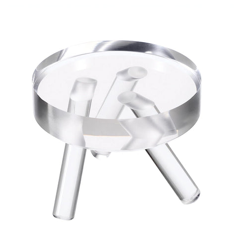 OLegei 1Pcs Mini Acrylic Tripod Stand, Baseball Display Holder for Tennis, Golf, Cricket, Crystal Sphere Geode Rock Clearly Display Base