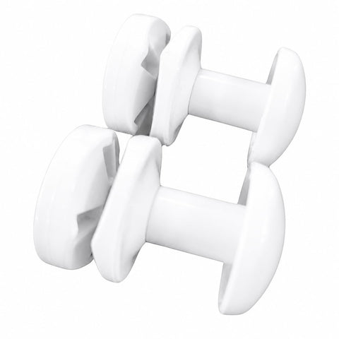 Set of 2 White Towel Rail Hooks for Radiator Towel Dryer - Pair of Hooks (White)