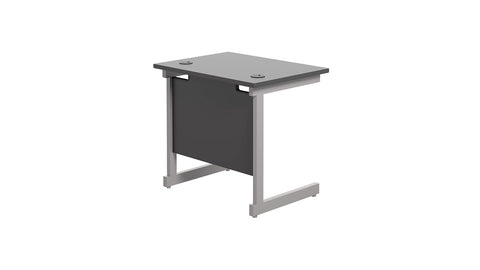 Office Hippo Heavy Duty Rectangular Cantilever Desk, Home Office Table With Integrated Cable Ports, PC Desk for Work or Home, 5 Yr Warranty