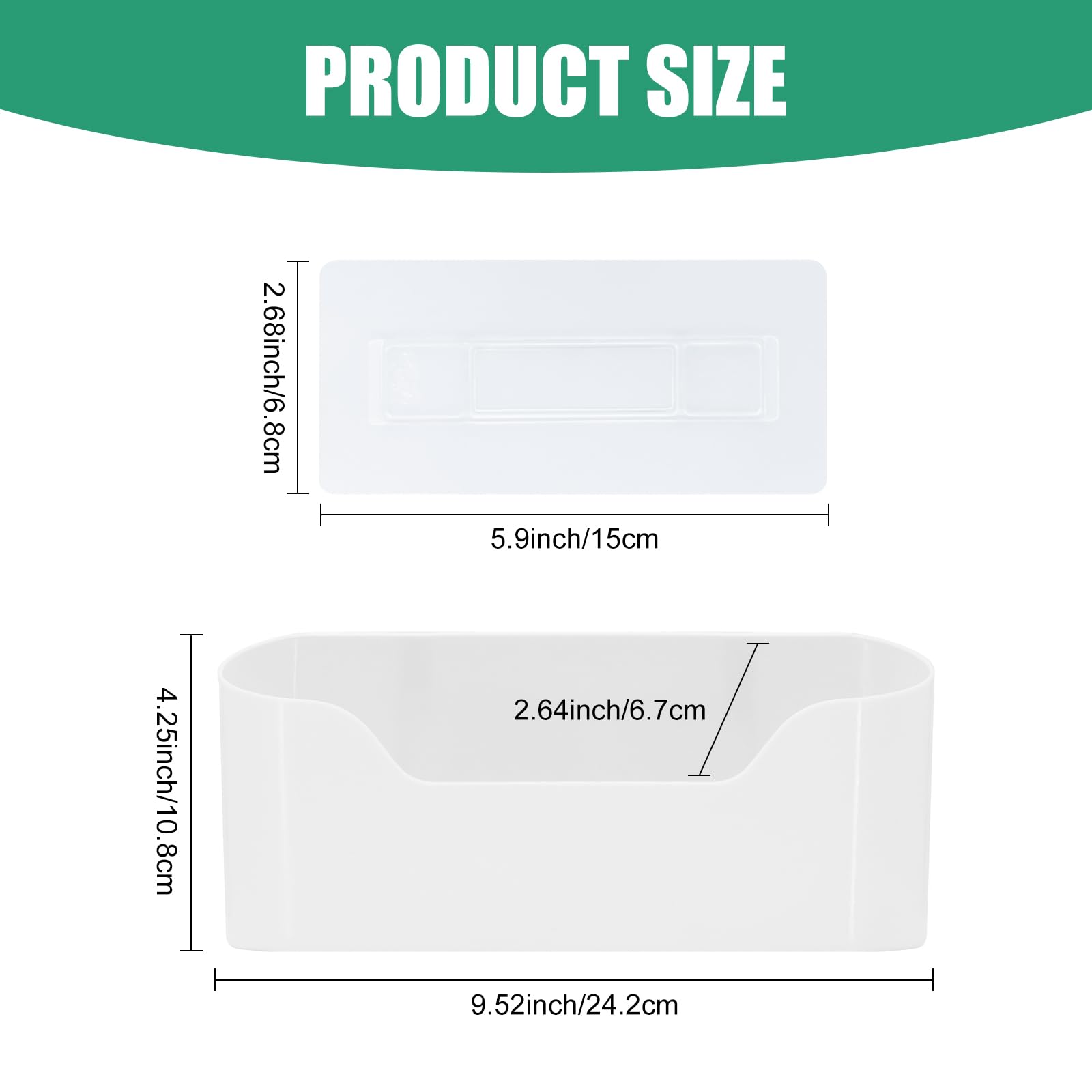 Seahelms 2 Pcs Kitchen Cabinet Door Storage Box, Self-Adhesive Wall Mounted Storage Box Space Saving Cabinet Door Organizer for Small Items, Bathroom