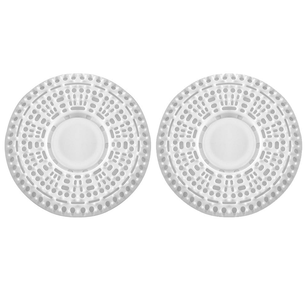 Shower Drain Hair Catcher, 2Pcs Silicone Shower Drain Cover Anti-Clog Hair Stopper Grey/White for Kitchen Bathroom Laundry