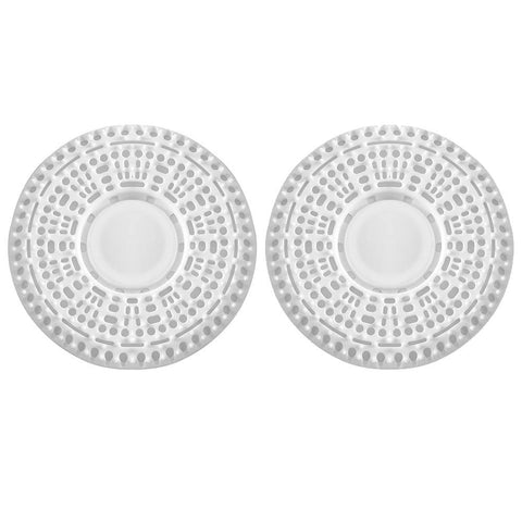 Shower Drain Hair Catcher, 2Pcs Silicone Shower Drain Cover Anti-Clog Hair Stopper Grey/White for Kitchen Bathroom Laundry