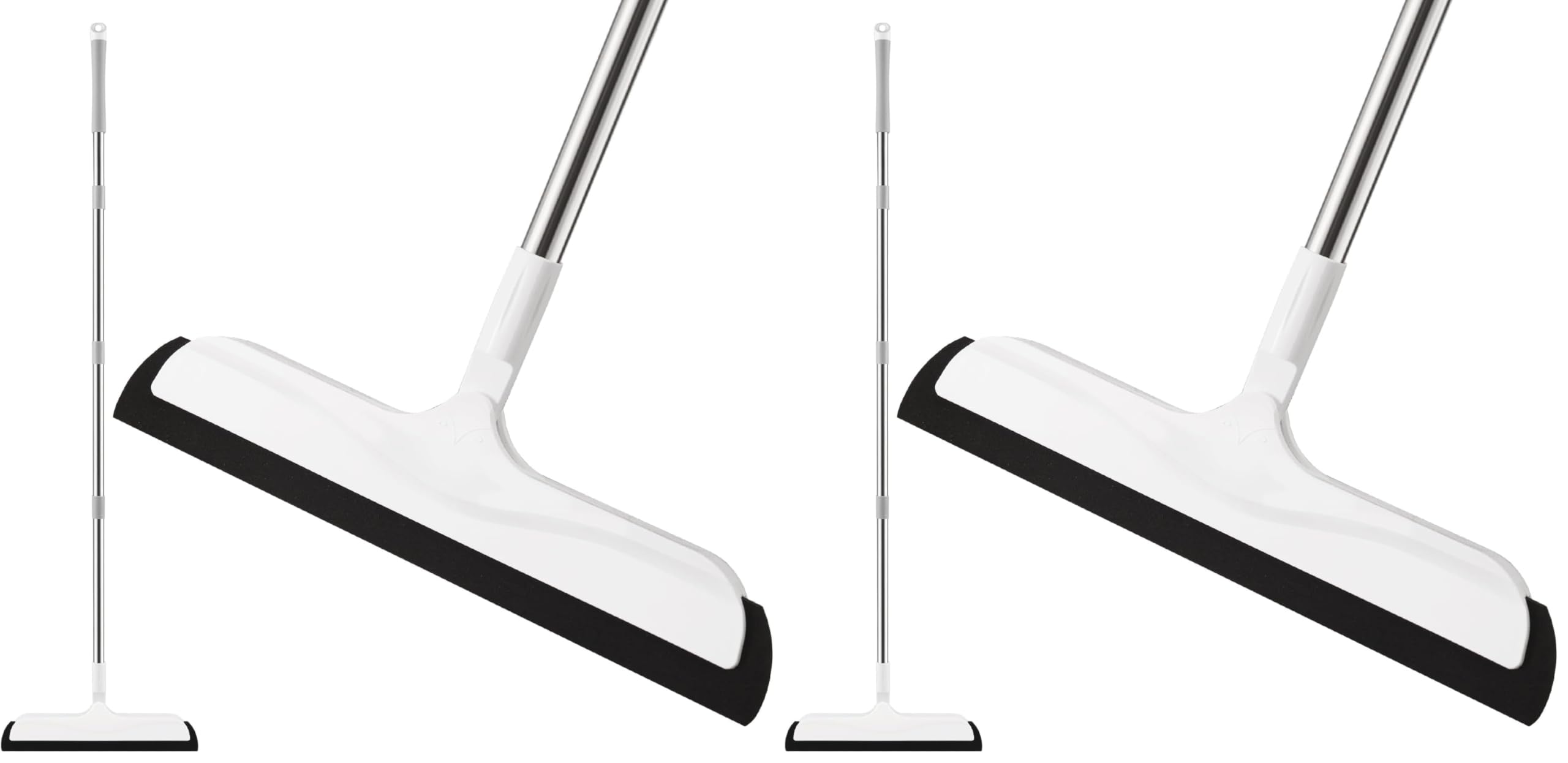 Mitclear Floor Squeegee with Long Handle(50IN), Extendable Foam Squeegee Mop for Wet Room, Squidgy Shower Cleaner