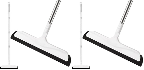 Mitclear Floor Squeegee with Long Handle(50IN), Extendable Foam Squeegee Mop for Wet Room, Squidgy Shower Cleaner
