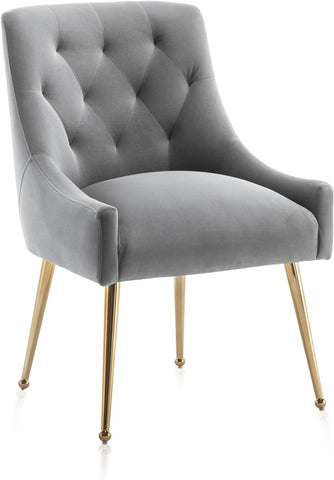 SEYNAR Dining Chair Set of 2,Modern Velvet Dining Chairs with Gold Legs,Elegant Tufted Accent Chairs for Reception, Living Room or Study Room