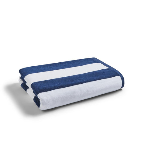 Christy Cabana Stripe Beach Towel | Extra Large | Sand Free | 100% Cotton | Luxury Super Soft Velour Front | Quick Dry Towelling Rear
