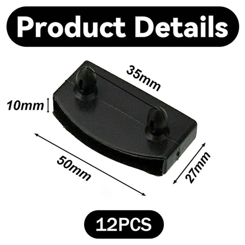 HANZMQIYJJ Bed Slat Holders, 50mm Bed Slat Caps, Side Slat Holders Replacement for Single Double, King, Queen Size Beds- Plastic Replacement (Black)