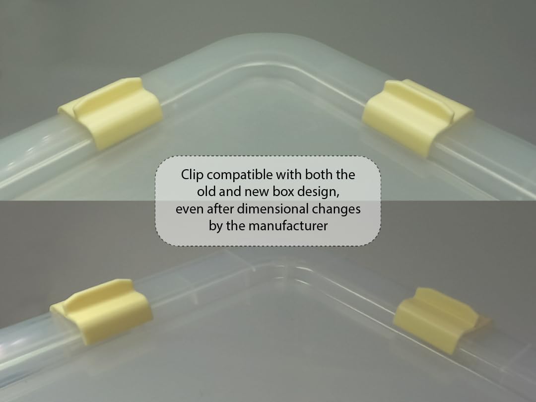 Sealing Clips for IKEA Samla Box Boxes Rounded Compatible with Ikea Samla Clips ... (Pack of 12, 55L/130L)