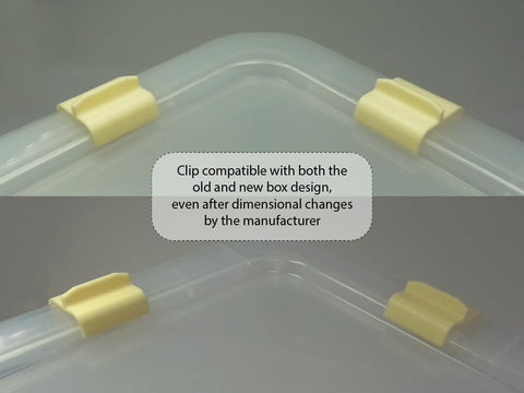 Sealing Clips for IKEA Samla Box Boxes Rounded Compatible with Ikea Samla Clips ... (Pack of 12, 55L/130L)