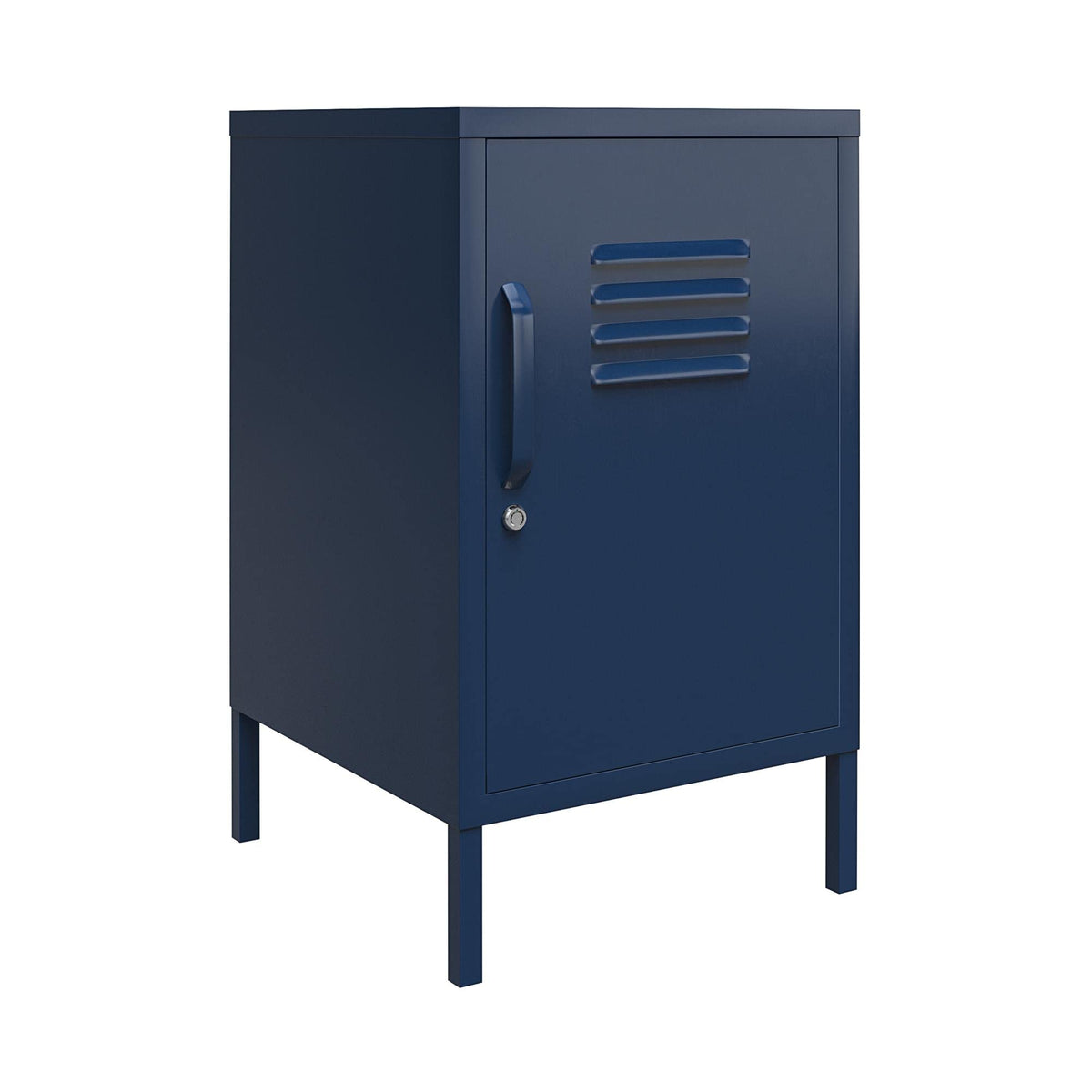 DHP Furniture Bradford Metal Locker End Table Navy, 39x37x68cm (DxWxH)