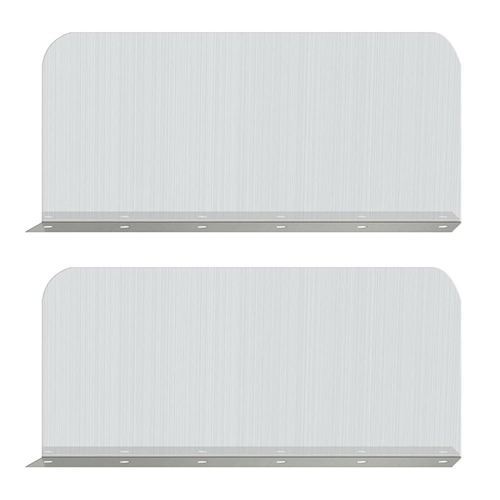 2 Pcs Side Splash Guard, Stainless Steel Faucet Splash Protector Wall Mount Fryer Splatter Shield with Screws for Kitchen Restaurant Bathroom