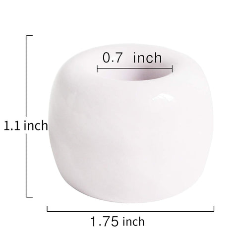 2 Pcs Ceramic Toothbrush Holder Stand, Mini Handmade Couple Toothbrush Storage, Can be used as a pen holder (White)