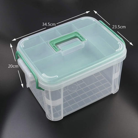 Nesmilers Large Family Empty First Aid Box, Clear Plastic Storage Box