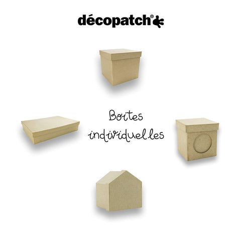 Décopatch Mache Tall Square Box, 16x16x14cm, Brown