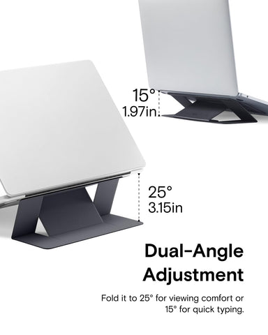 MOFT Laptop Stand for Desk, Adhesive Laptop Stand with 2 Adjustable Viewing Angles, Foldable and Portable Computer Stand Compatible with MacBook Air