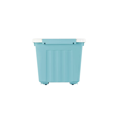 Cetomo 35L*6 Storage Boxes with Lids, Plastic Storage Box with Wheels and Secure Side Latches, Stackable & Nestable Organizer for Home, Office