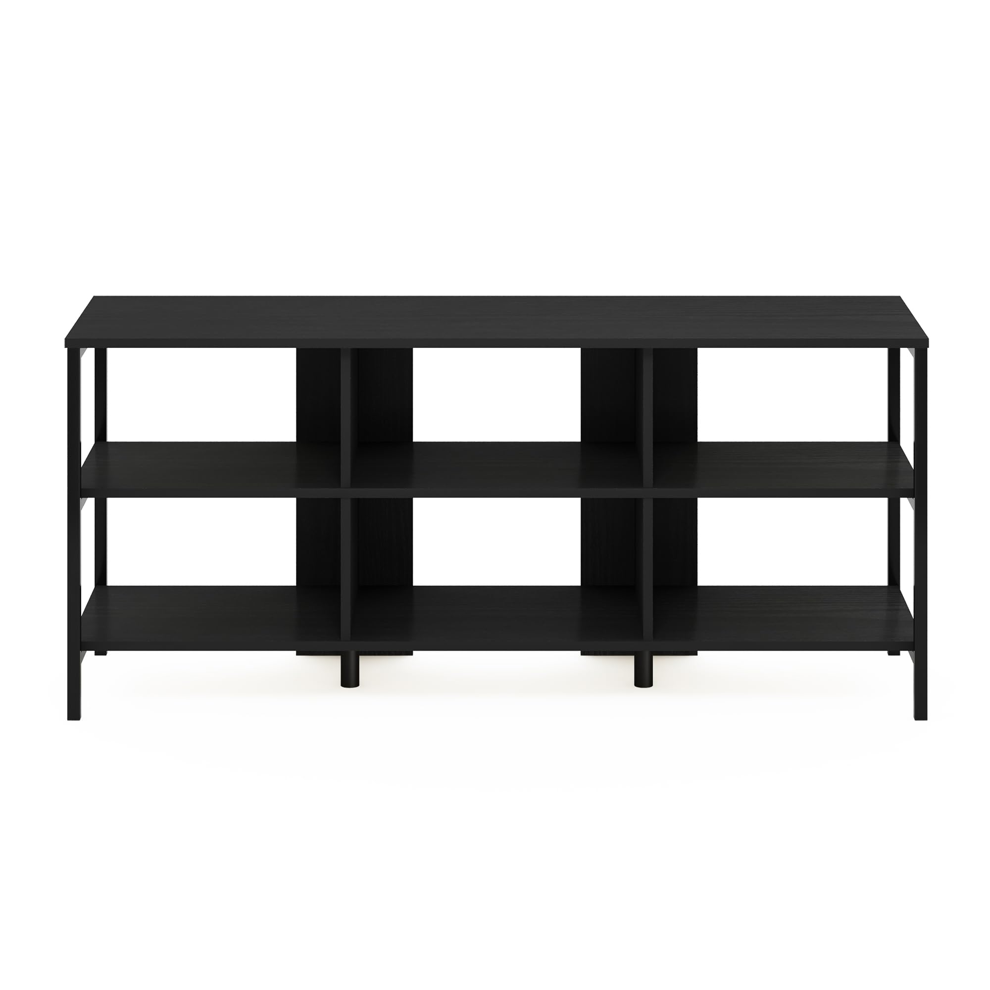 Furinno Camnus Modern Living TV Stand for TVs up to 60 Inch, Americano/Black