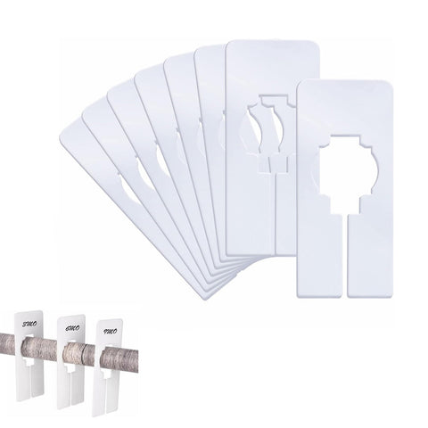 8 PCS Closet Rack Dividers, Clothes Hanger Divider, White Rectangular Clothing Rack Size Dividers