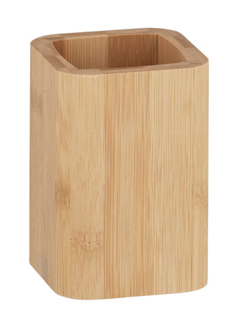 WENKO Bamboo Toothbrush Holder, Sustainable Bamboo Toothbrush Holder for Toothbrush, Tongue Cleaner and Toothpaste