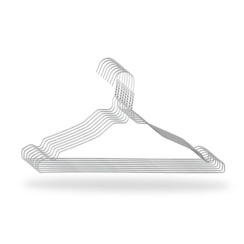 Stainless Steel Clothes Hangers (Pack of 25) - Reinforced Clothes Hangers for Unisex Adults Metallised